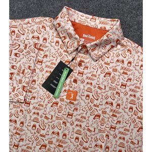 Bogey Bros Golf Co Polo Shirt Mens L Glizzy Gobbler Performance Short Sleeve NWT